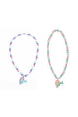 Matte Mermaid Necklaces, 2pcs Assorted