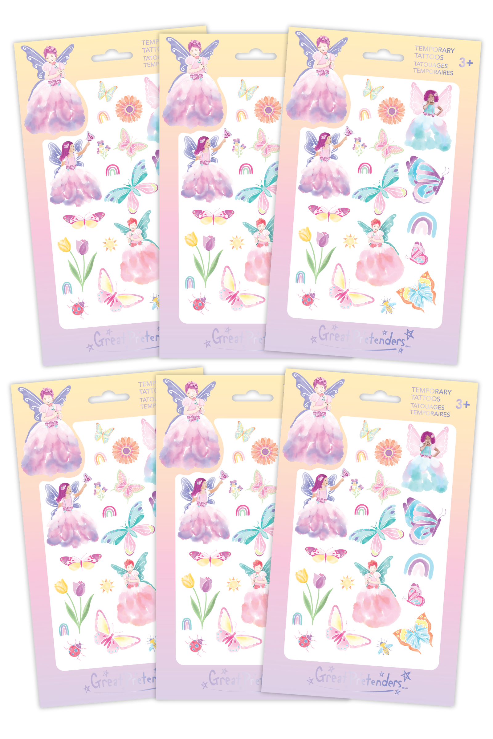Butterfly Fairy Tattoos, 6pcs Bundle