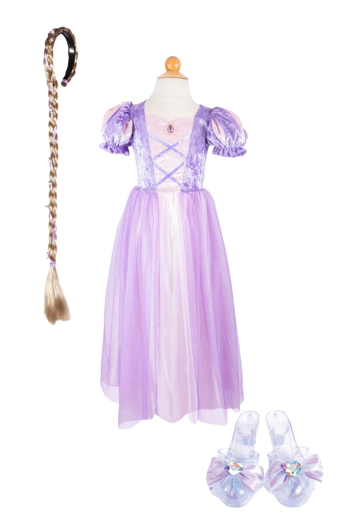 Velvety Soft Once Upon a Tower Princess Costume Bundle
