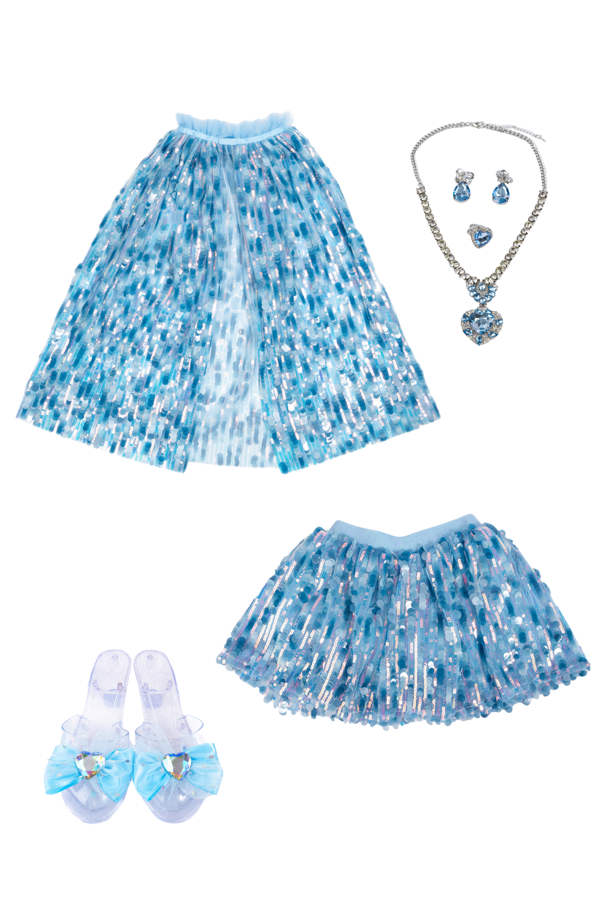 Blue Superstar Sequins Set