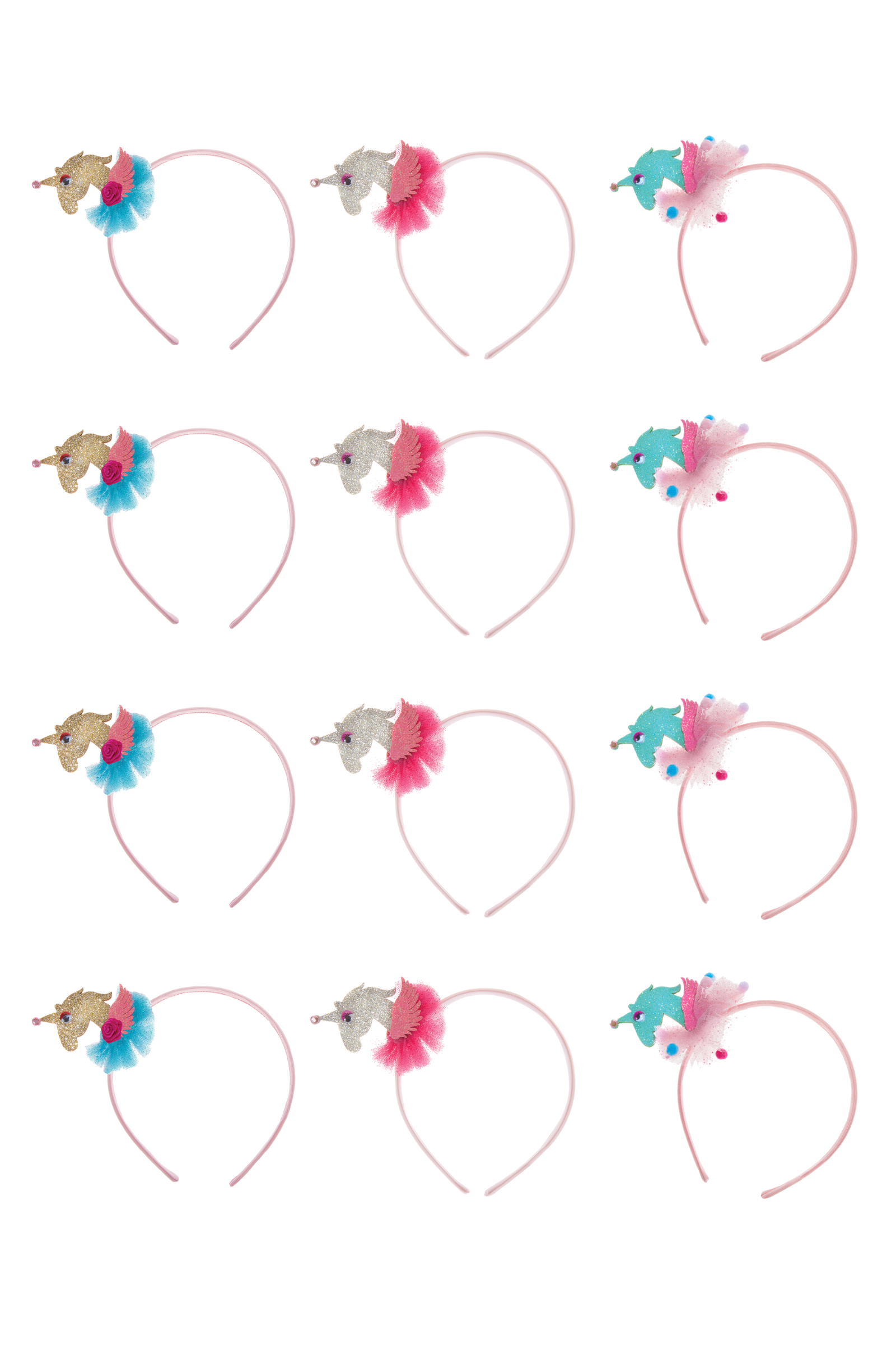 3D Unicorn Headbands 12pc Bundle