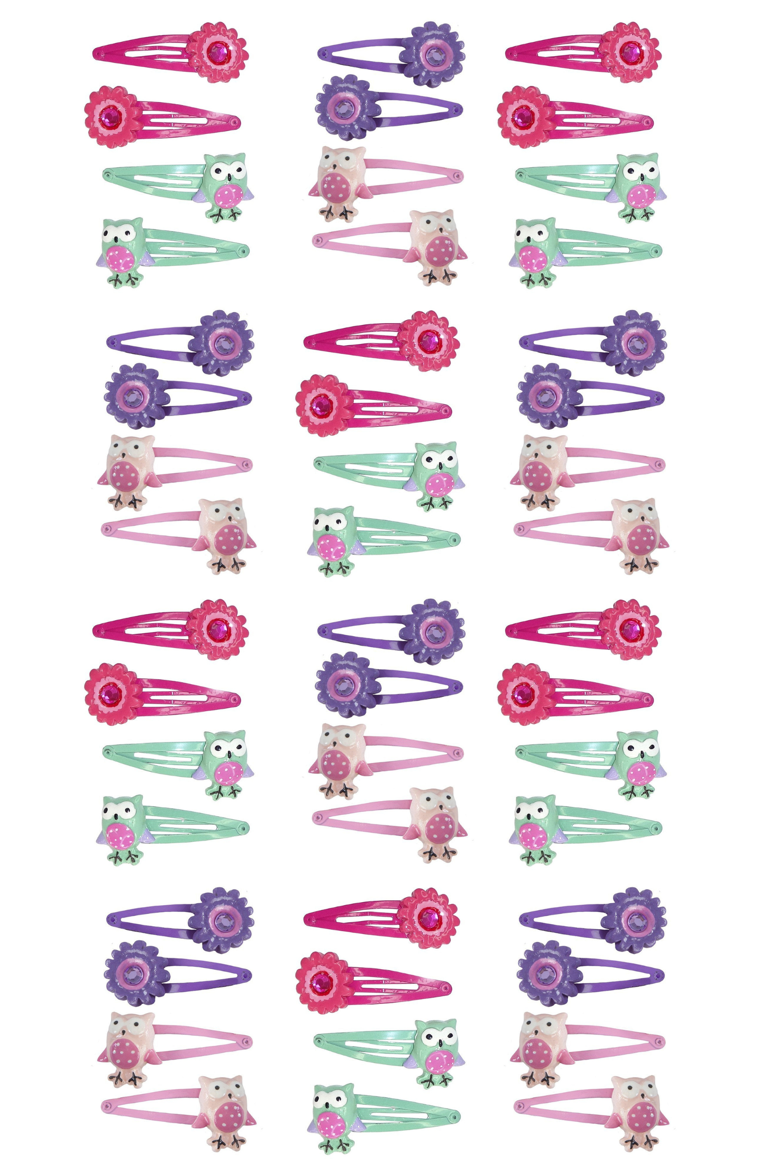 Fl-owl-er Power Hairclips 4pc Set