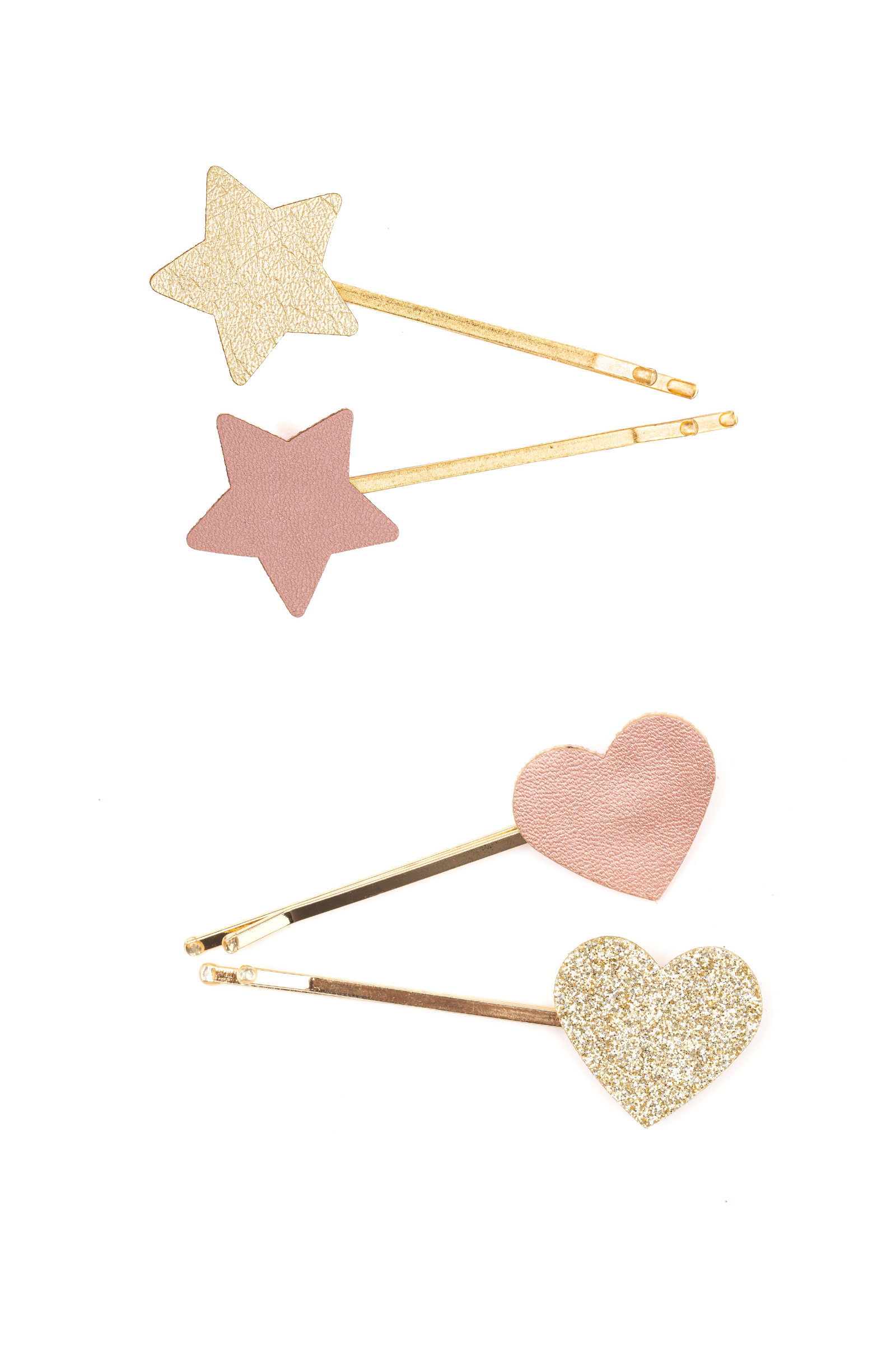 Boutique Matte Star Bobby Hairclips, 2pcs Assorted