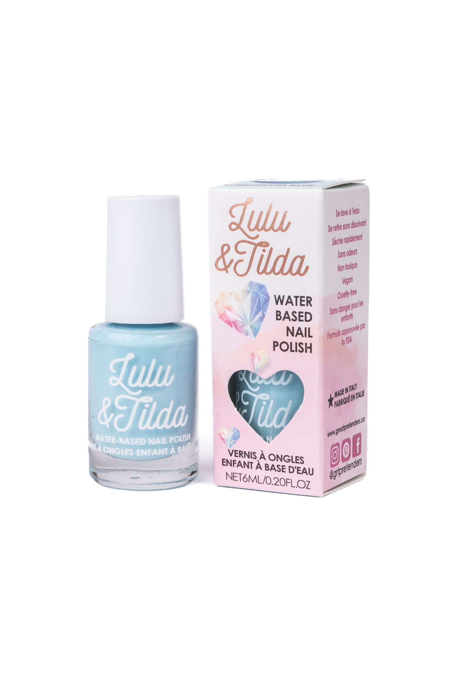 Bubblegum Blue Washable Nail Polish