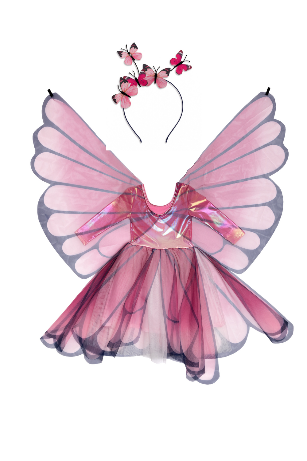 Butterfly Twirl Dress with Wings & Headband
