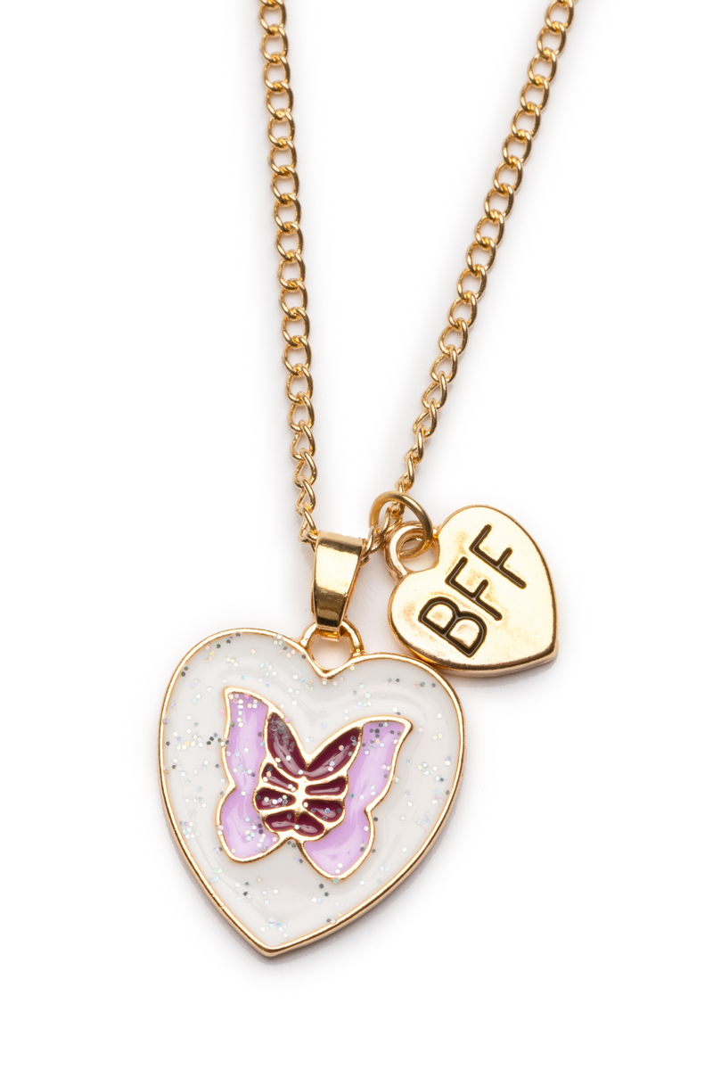 Rainbow Butterfly BFF Necklaces, 2pcs Assorted