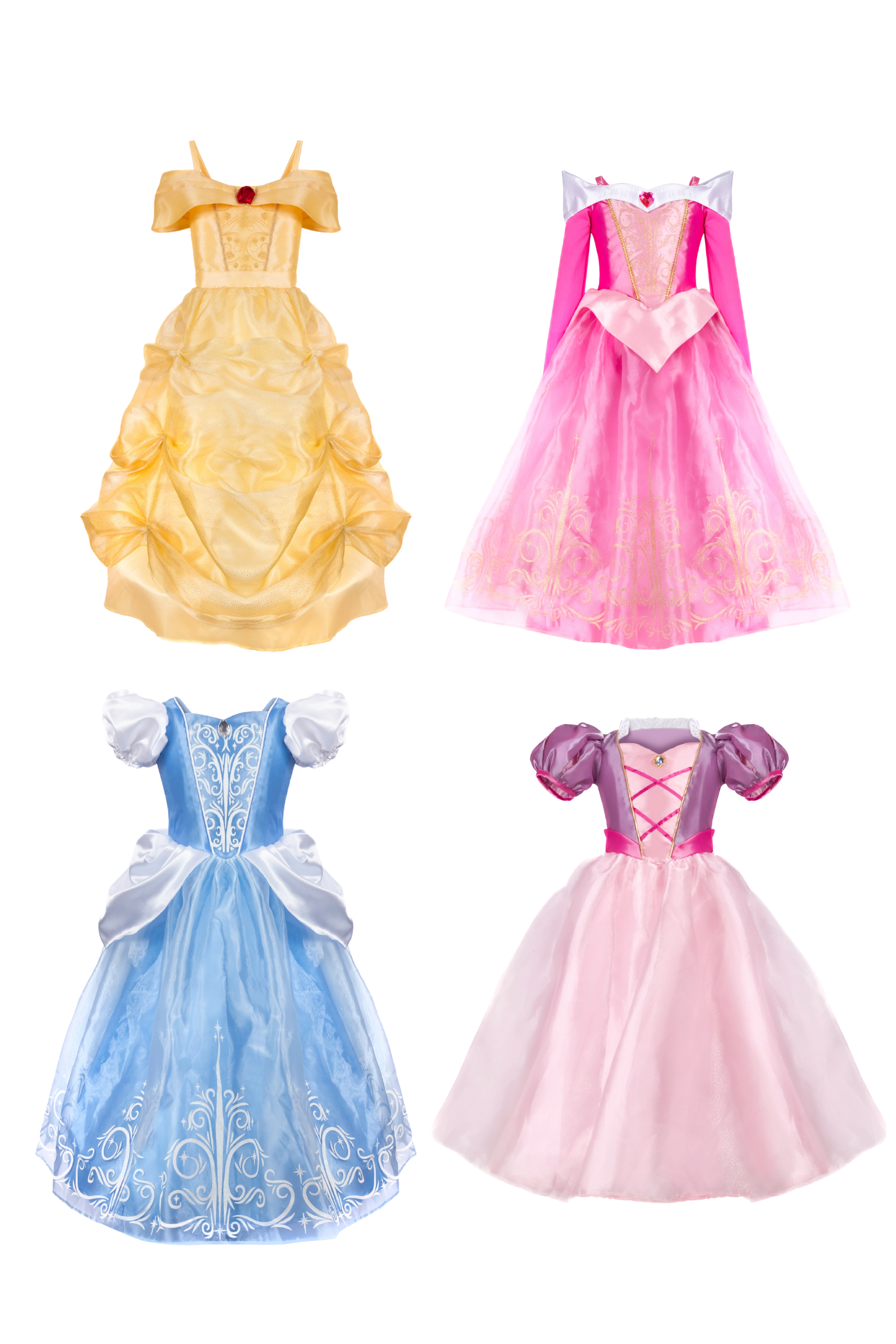 Once Upon a Princess Dress 4pc Deluxe Gown Bundle