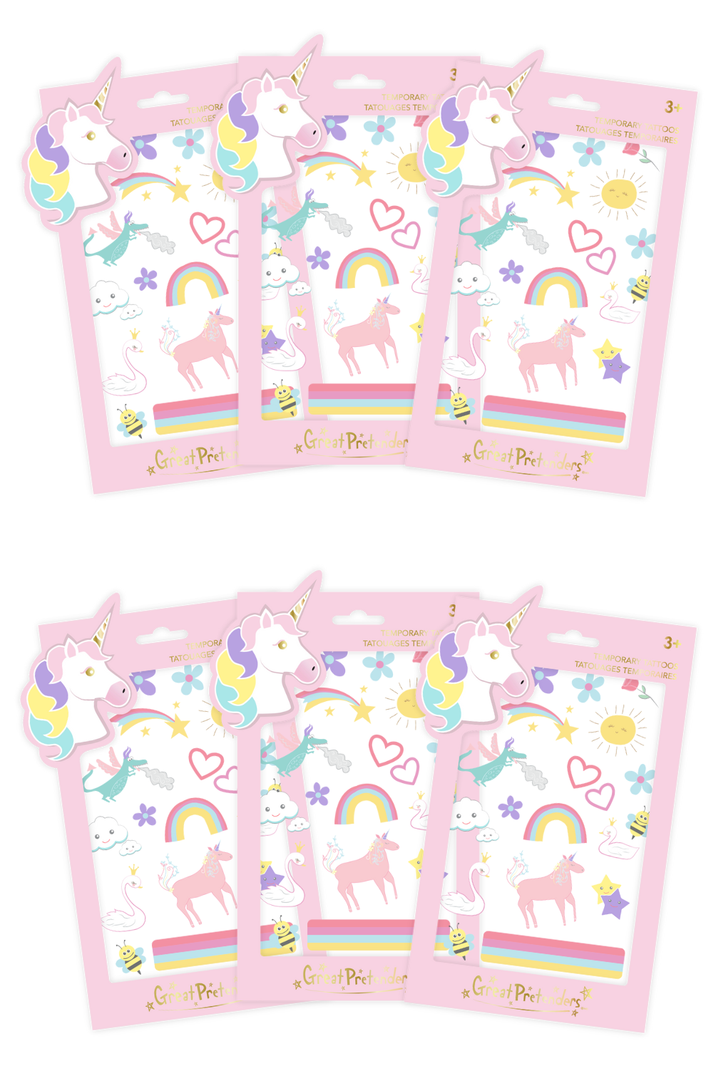 Adorable Unicorn Temporary Tattoos Bundle