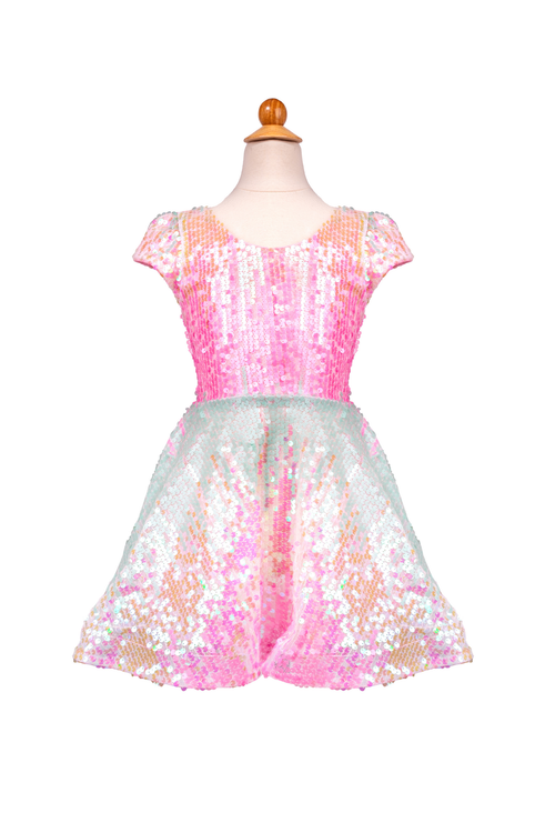 Sorbet Swirl Skater Dress Size 7-8 / Ombre Pink