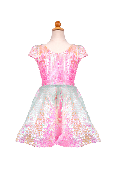 Sorbet Swirl Skater Dress Size 7-8 / Ombre Pink