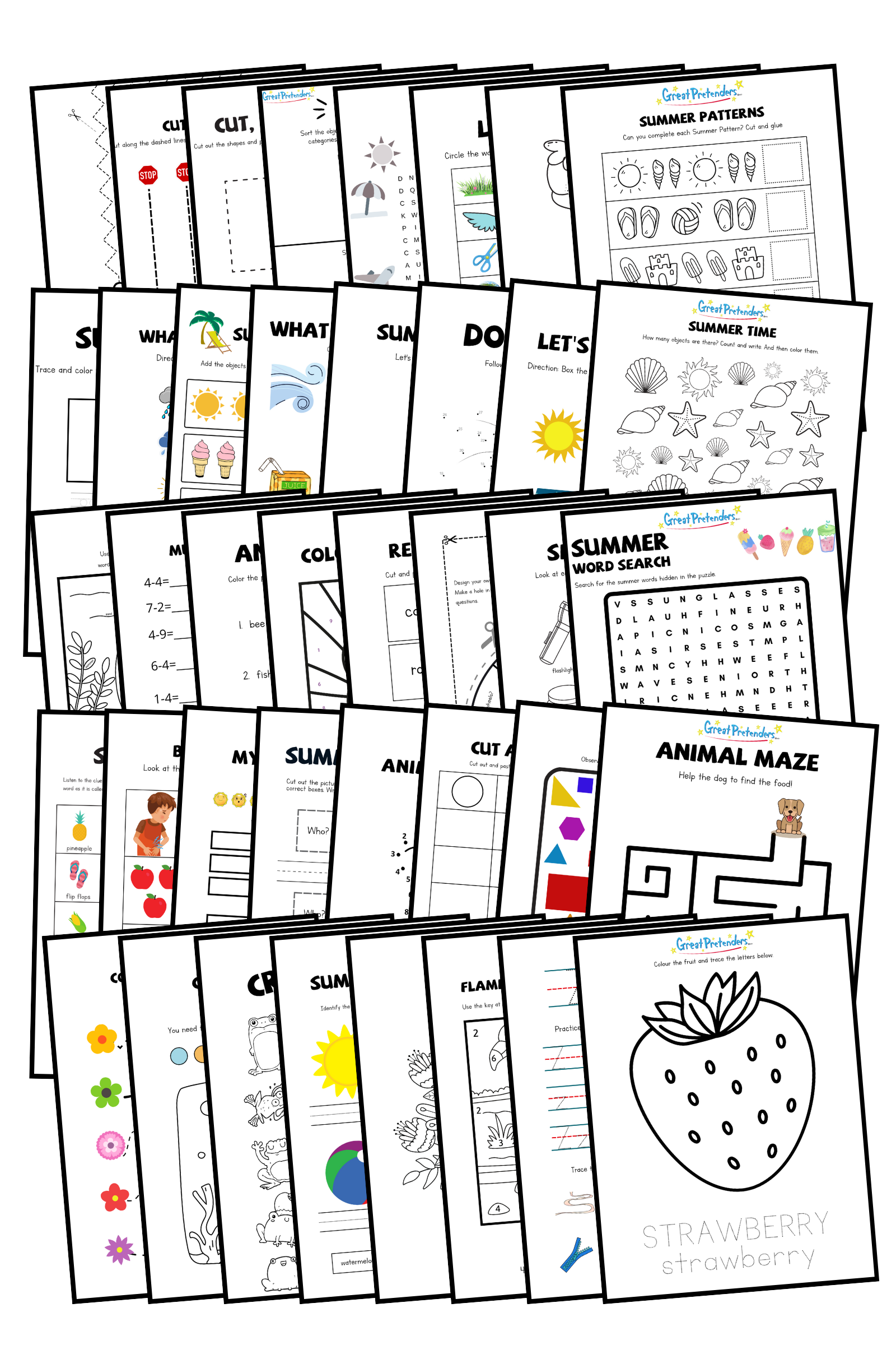 Summer Learning Materials - 100 pages!