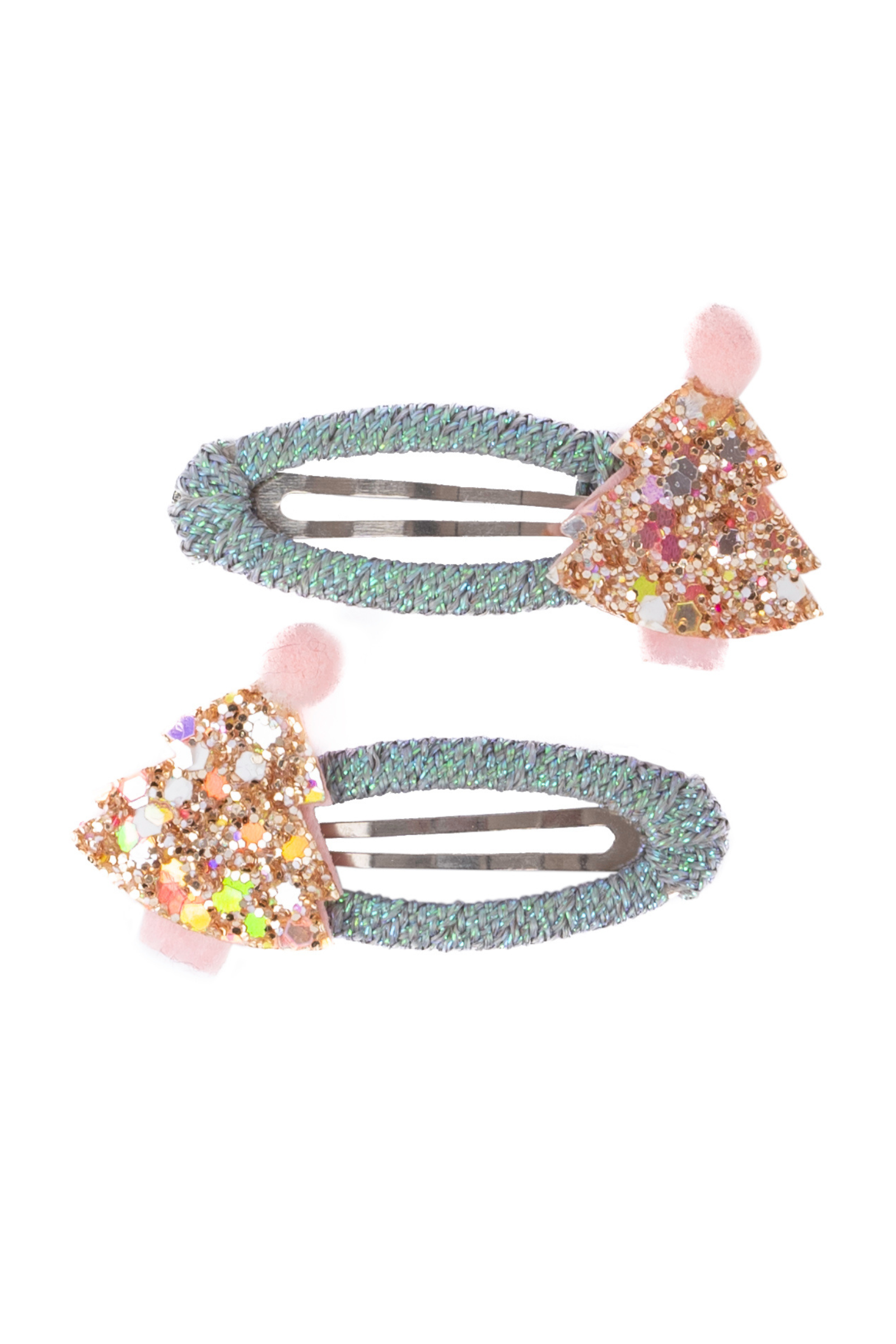 Minty Christmas Holiday Hair Clips, 2 Pcs