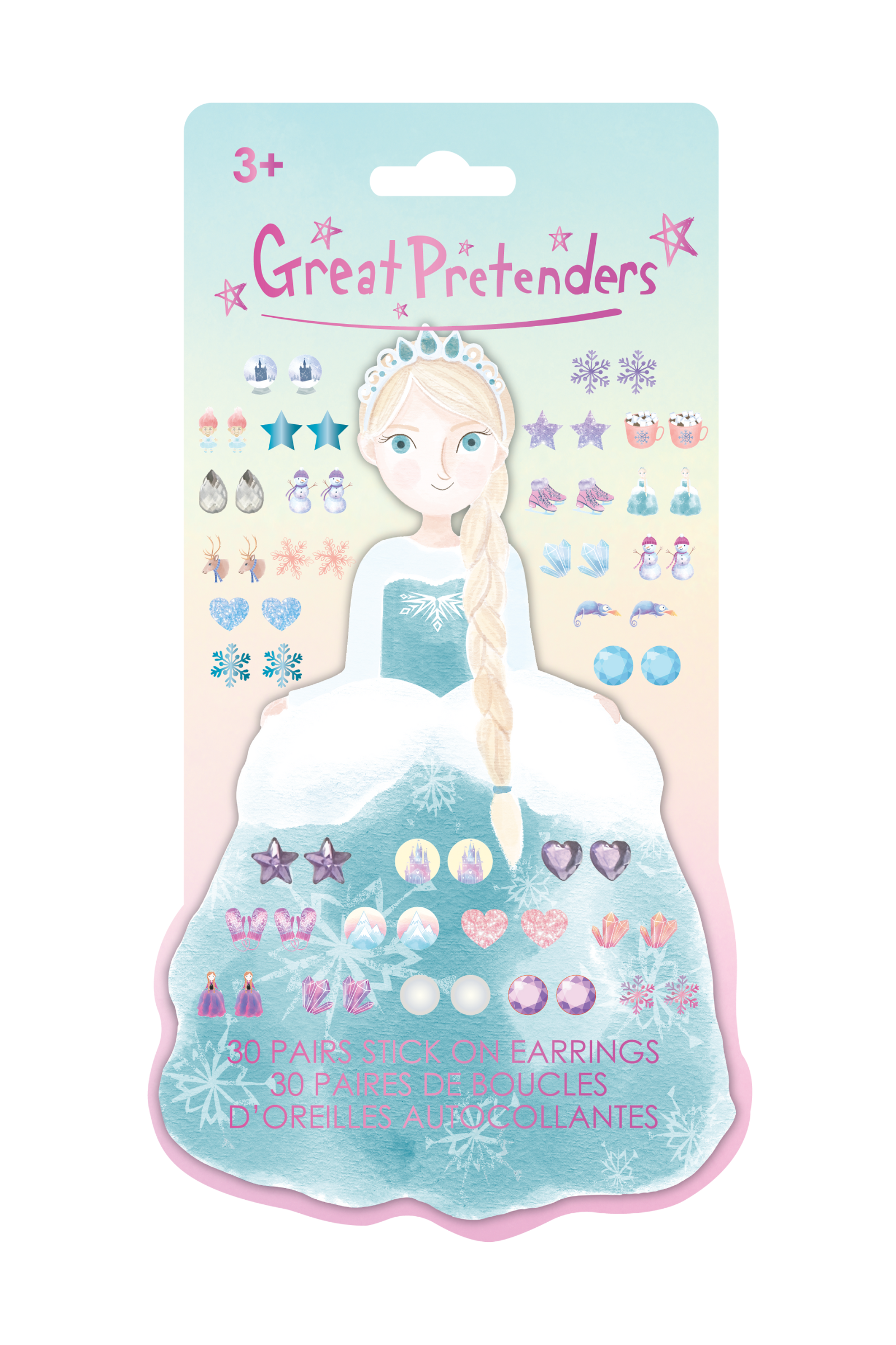 Frosty Sister Stick On Earrings