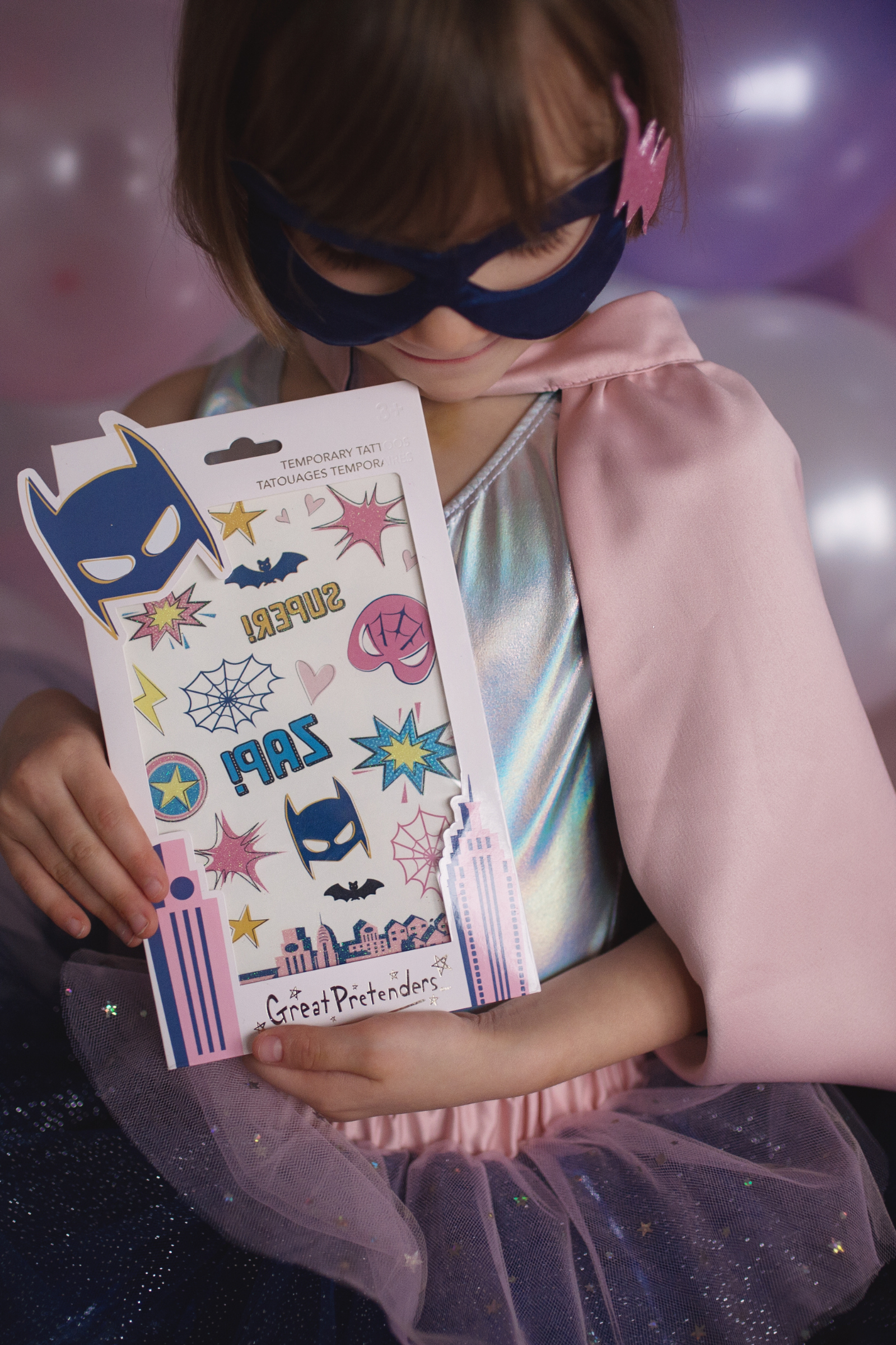 6 Packs of Superhero Star Temporary Tattoos