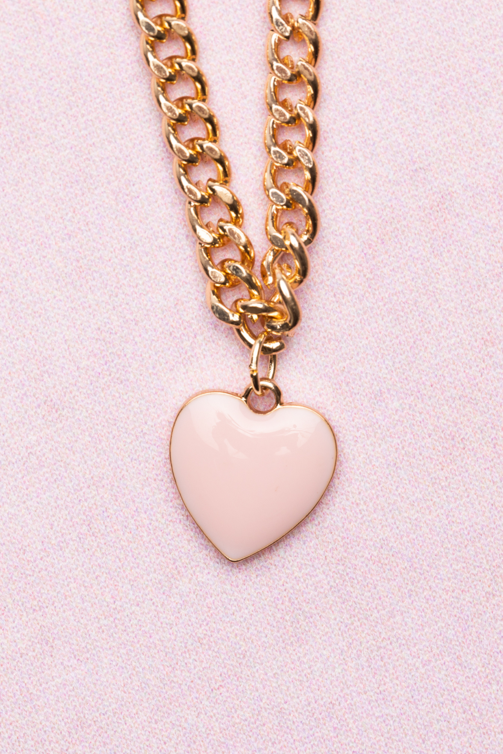 Boutique Chunky Chain Heart Necklace, Assorted