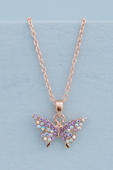 Boutique Butterfly Gem Necklace