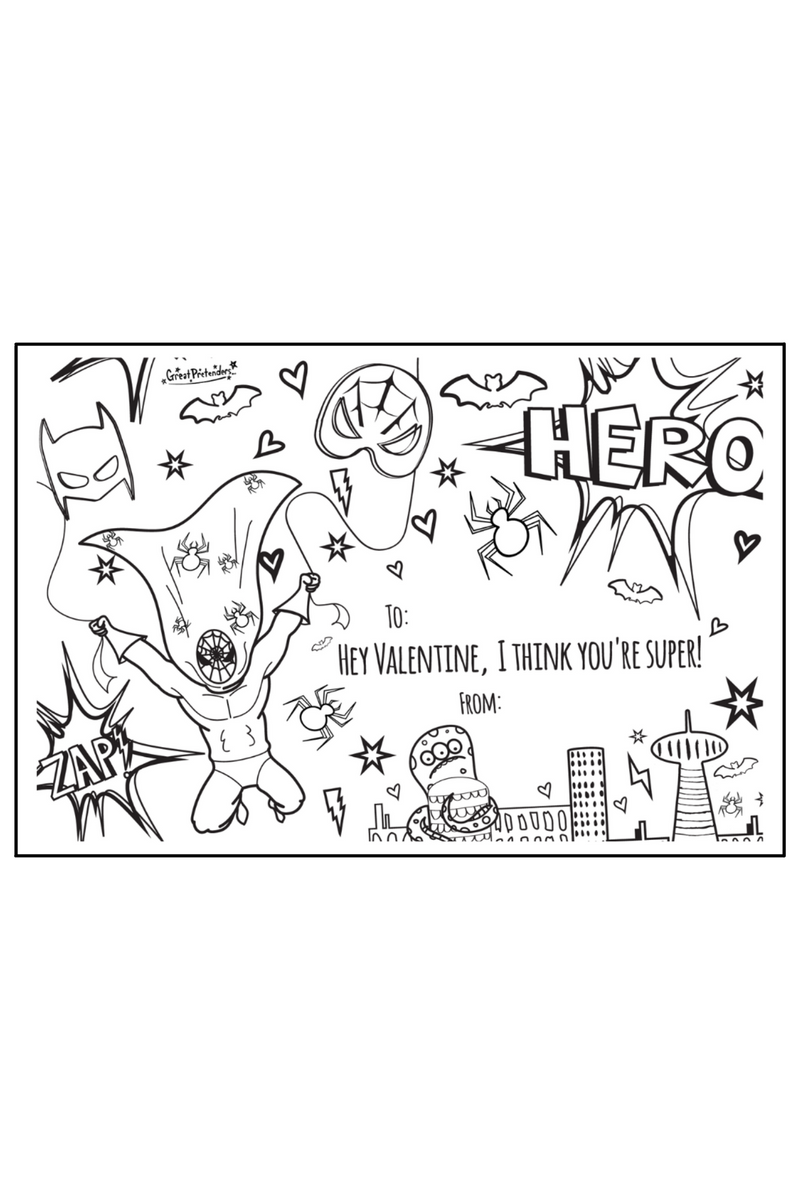 Colour-In-Valentine's Day Cards