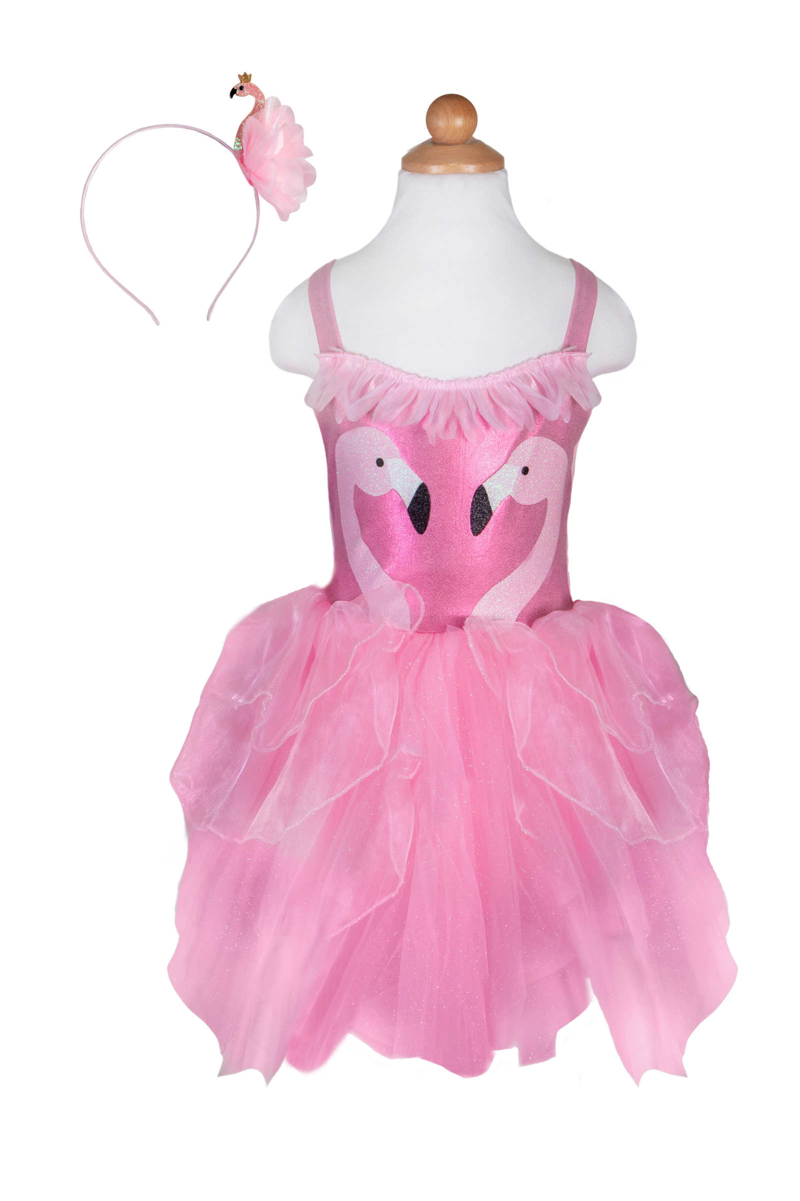 Fancy Flamingo Dress & Headband