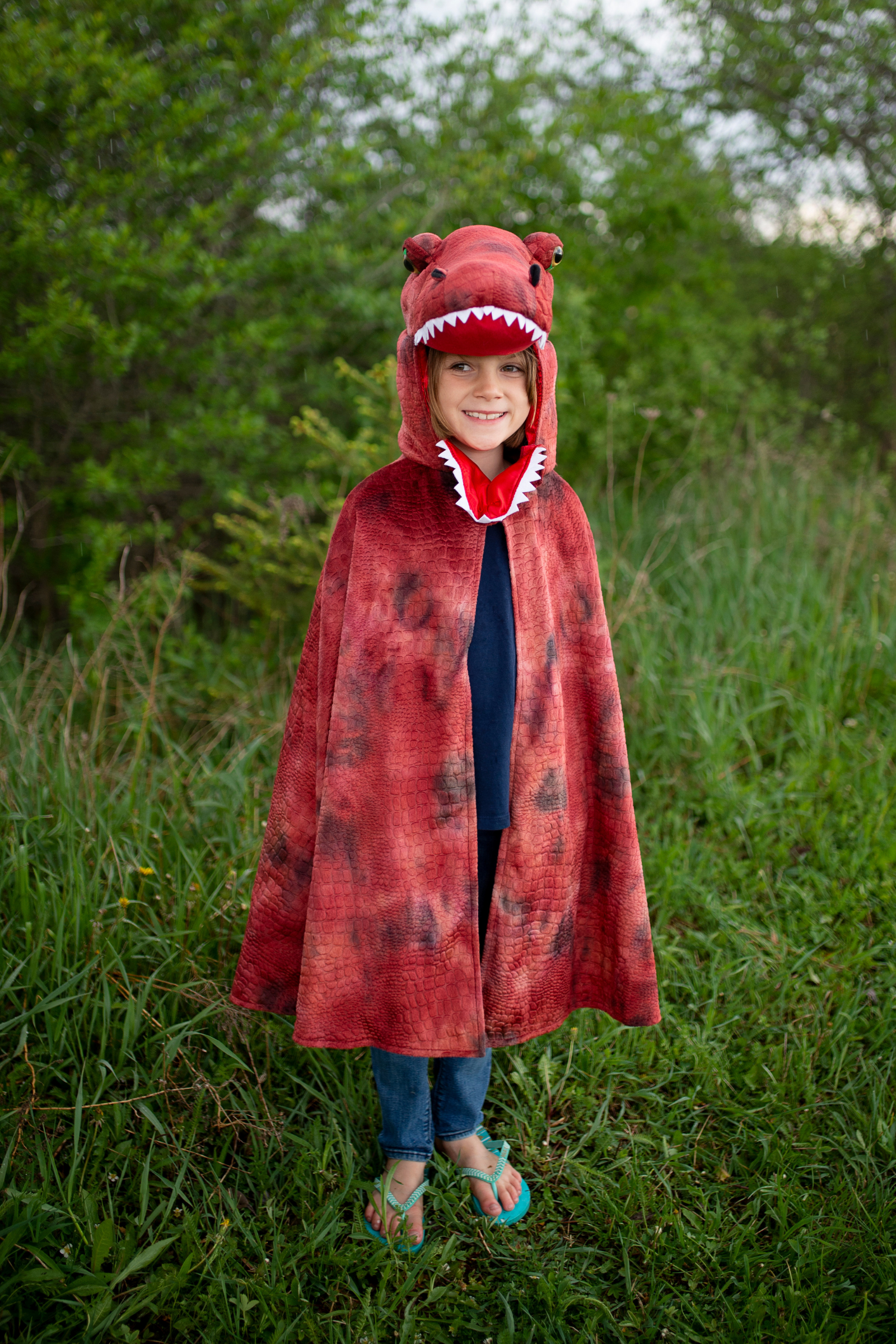 Red & Black Grandasaurus T-Rex Cape with Claws