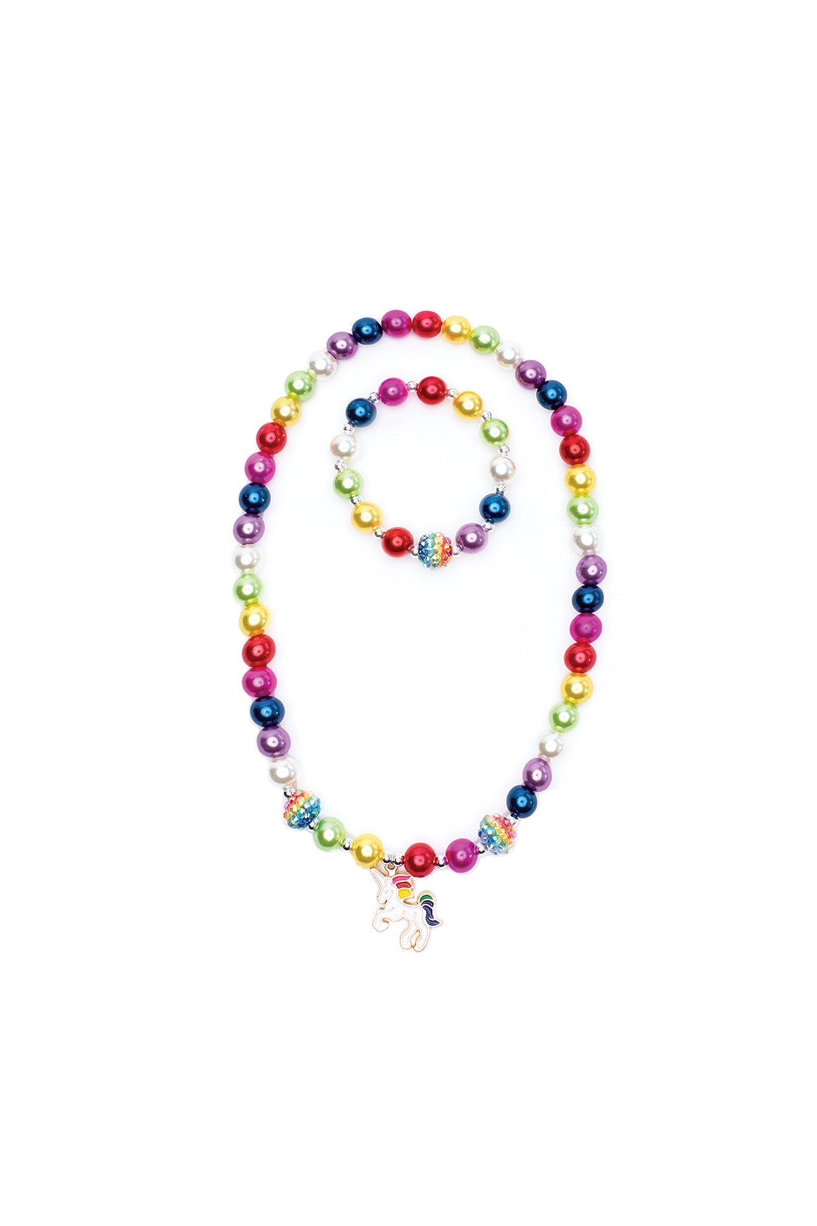 Gumball Rainbow Necklace & Bracelet Set