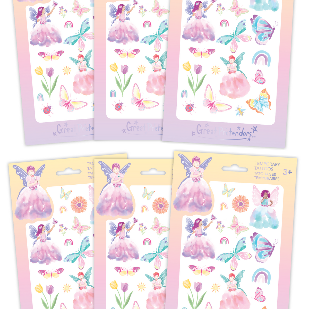 6 Packs of Fairy Face Stickers