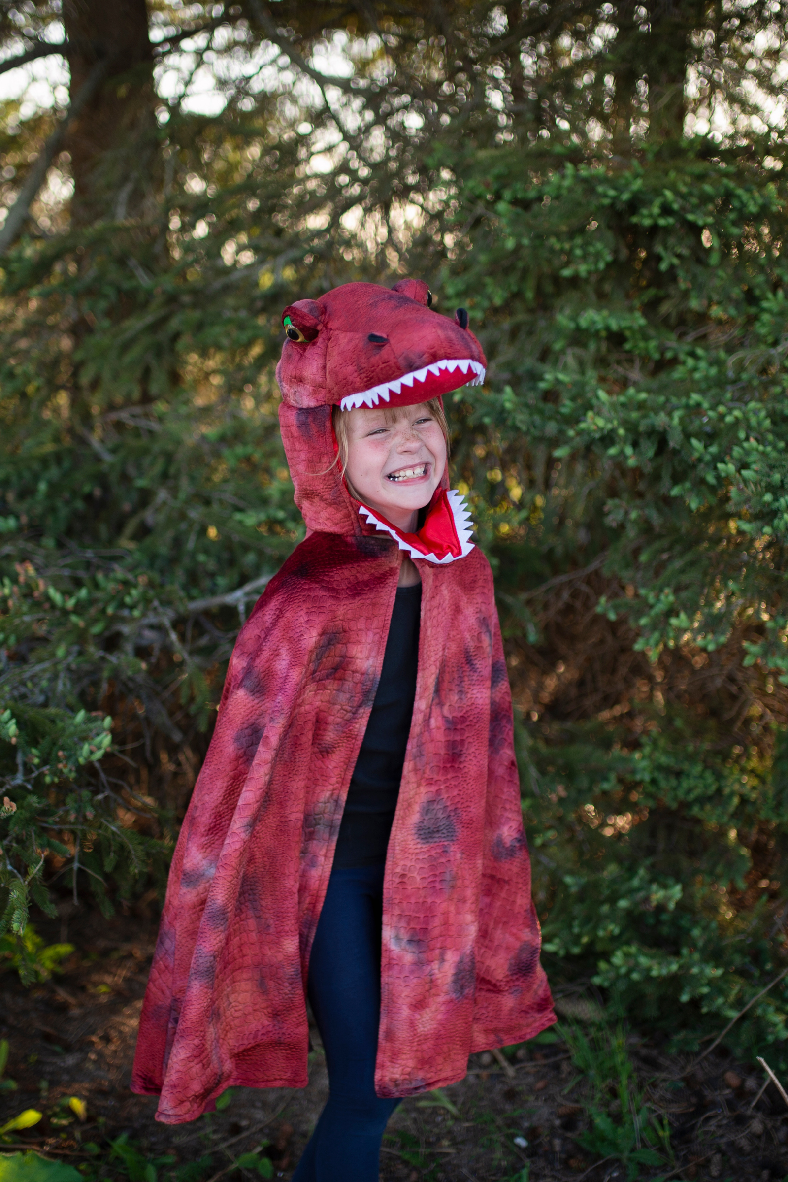 Red & Black Grandasaurus T-Rex Cape with Claws