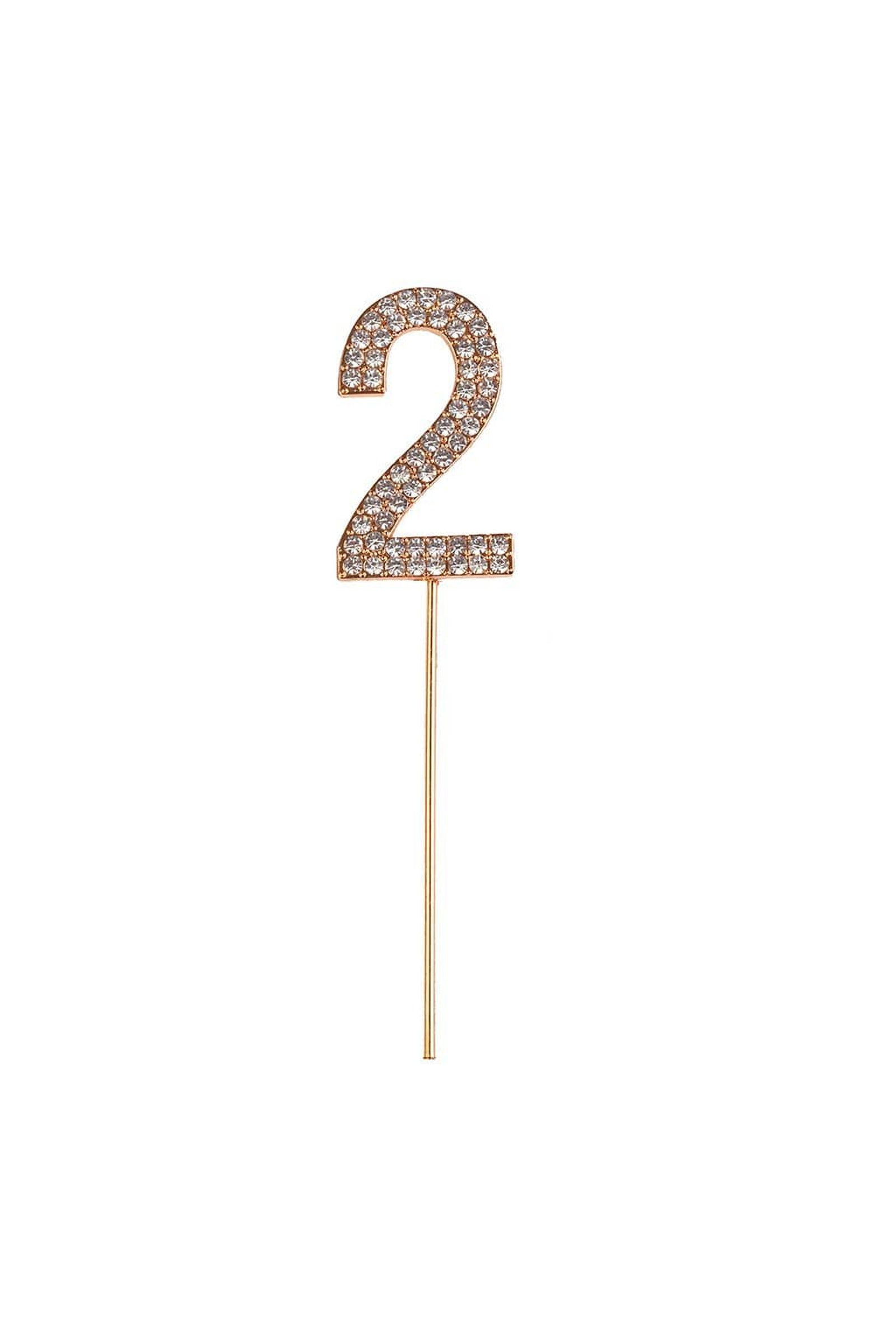 Rhinestone Cake Topper Numbers - Party