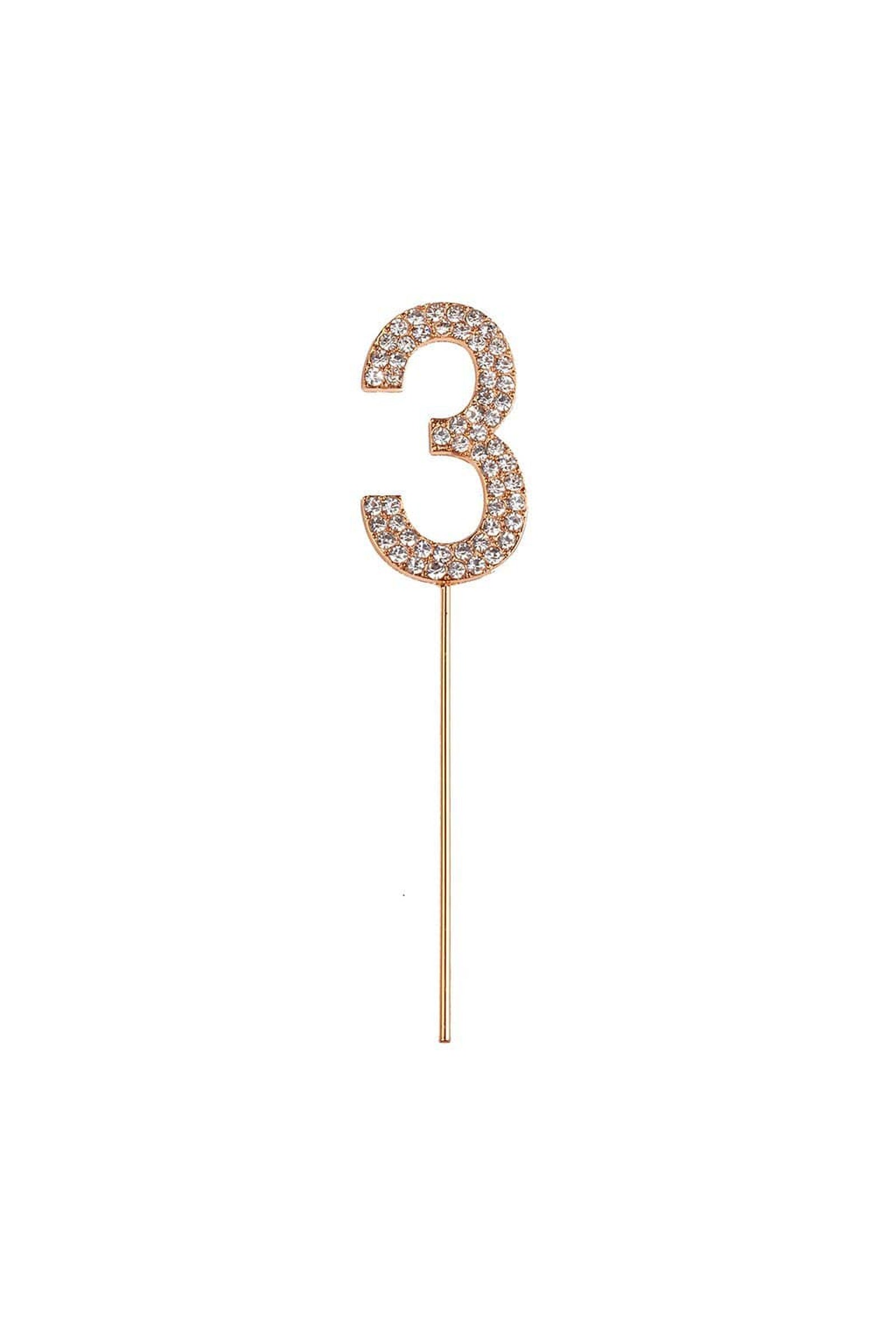 Rhinestone Cake Topper Numbers - Party