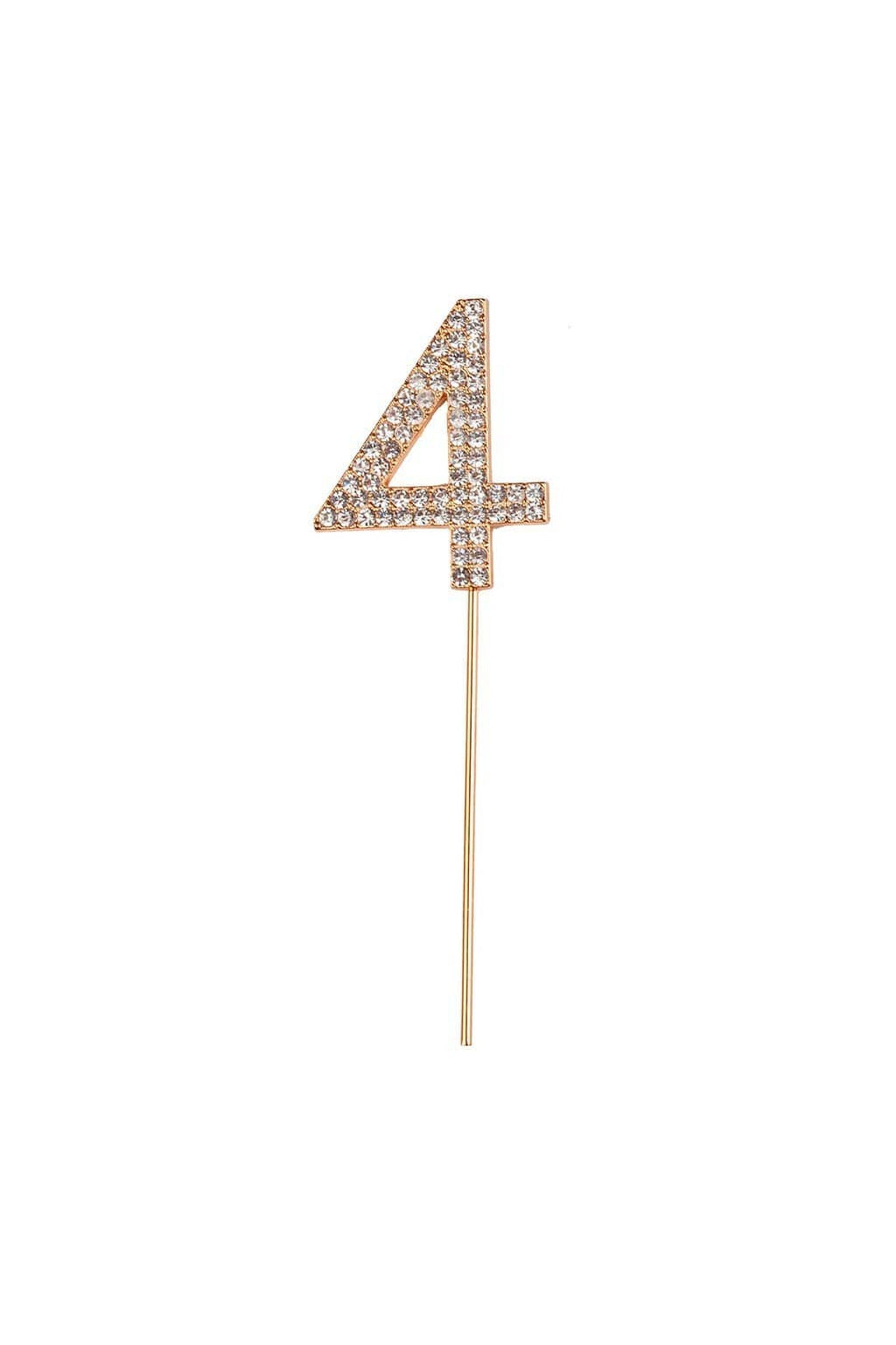 Rhinestone Cake Topper Numbers - Party