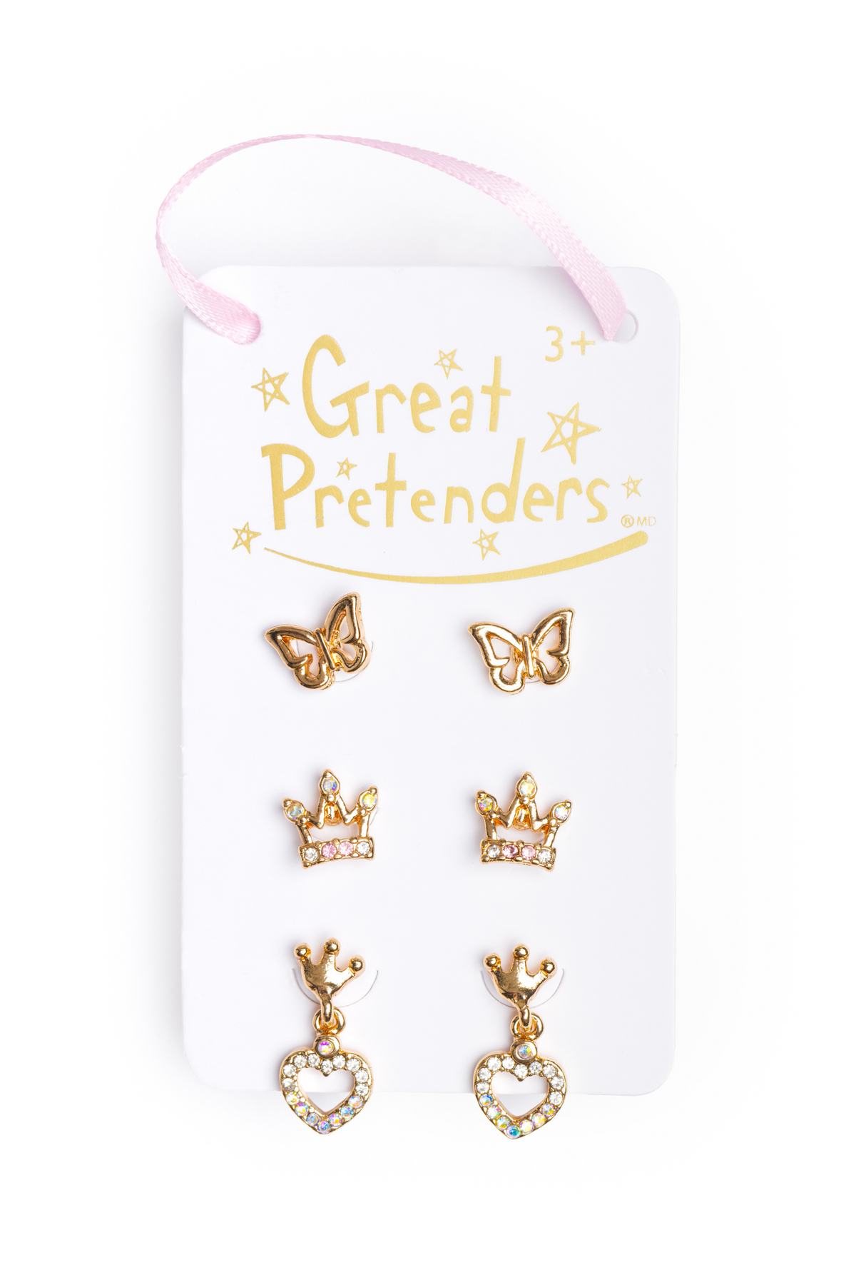 Great Pretenders Boutique Royal Crown Studded Earrings
