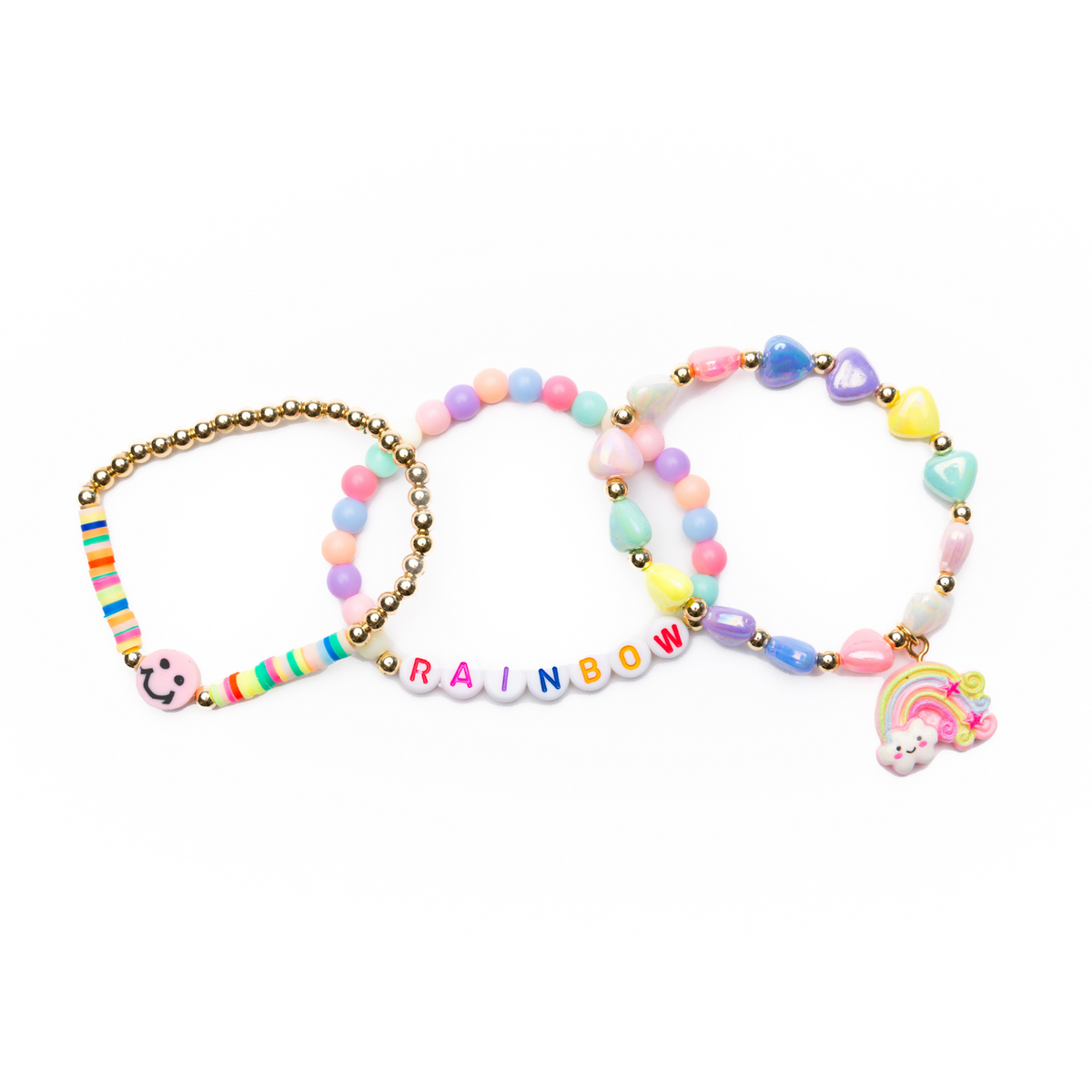 Rainbow Pearl Elastic Bracelet Project with Charm Bracelet – Beadniks  Chicago