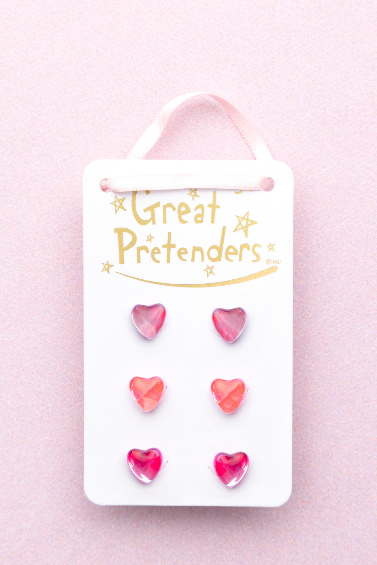 Great Pretenders Boutique Holo Heart Studded Earrings Set