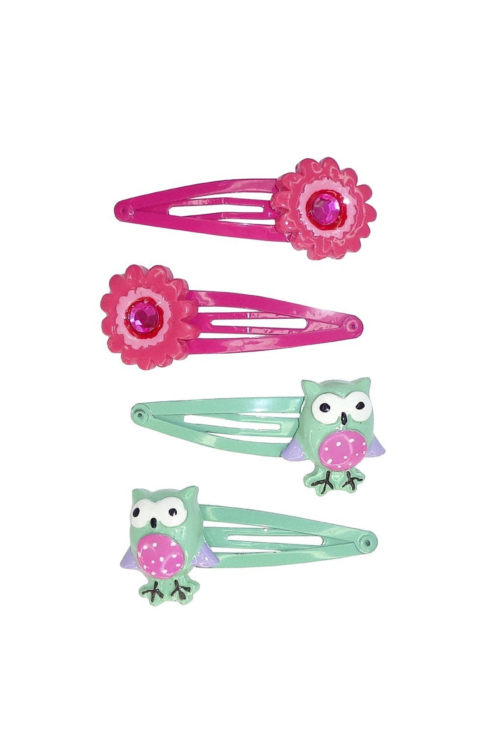 Fl-owl-er Power Hairclips 4pc Set