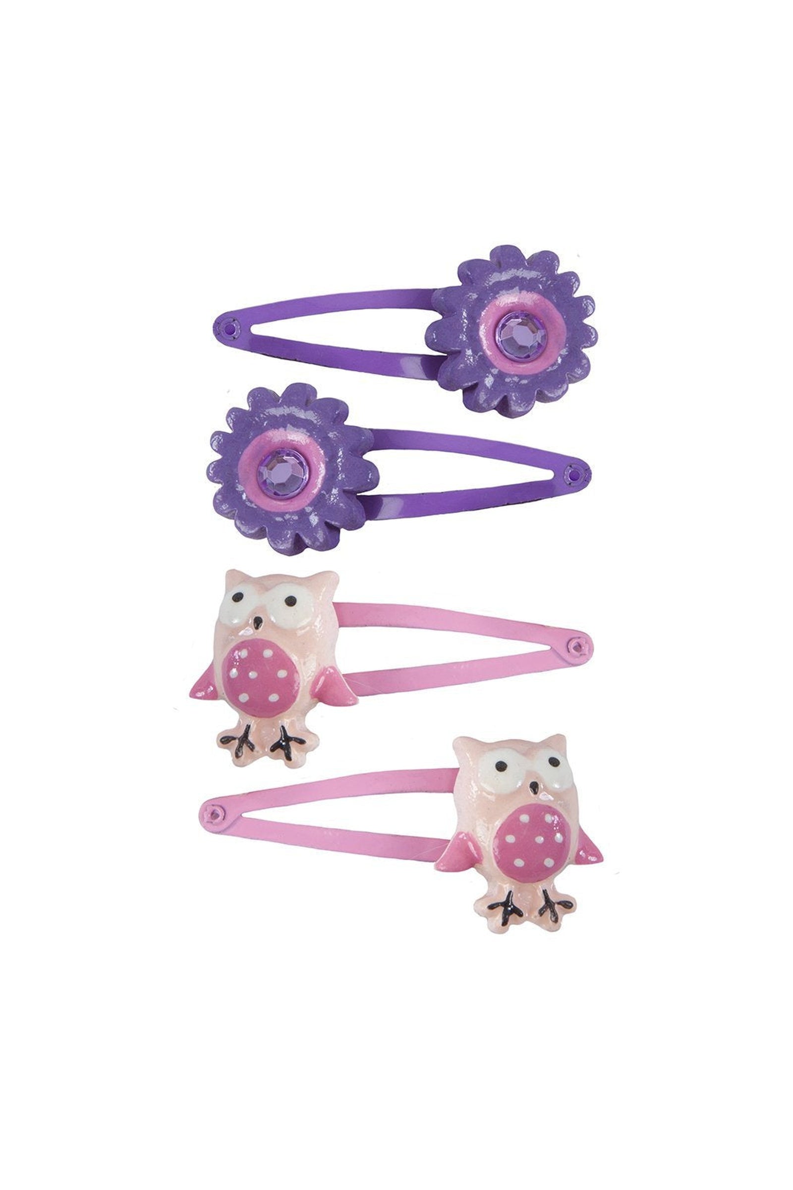 Fl-owl-er Power Hairclips 4pc Set